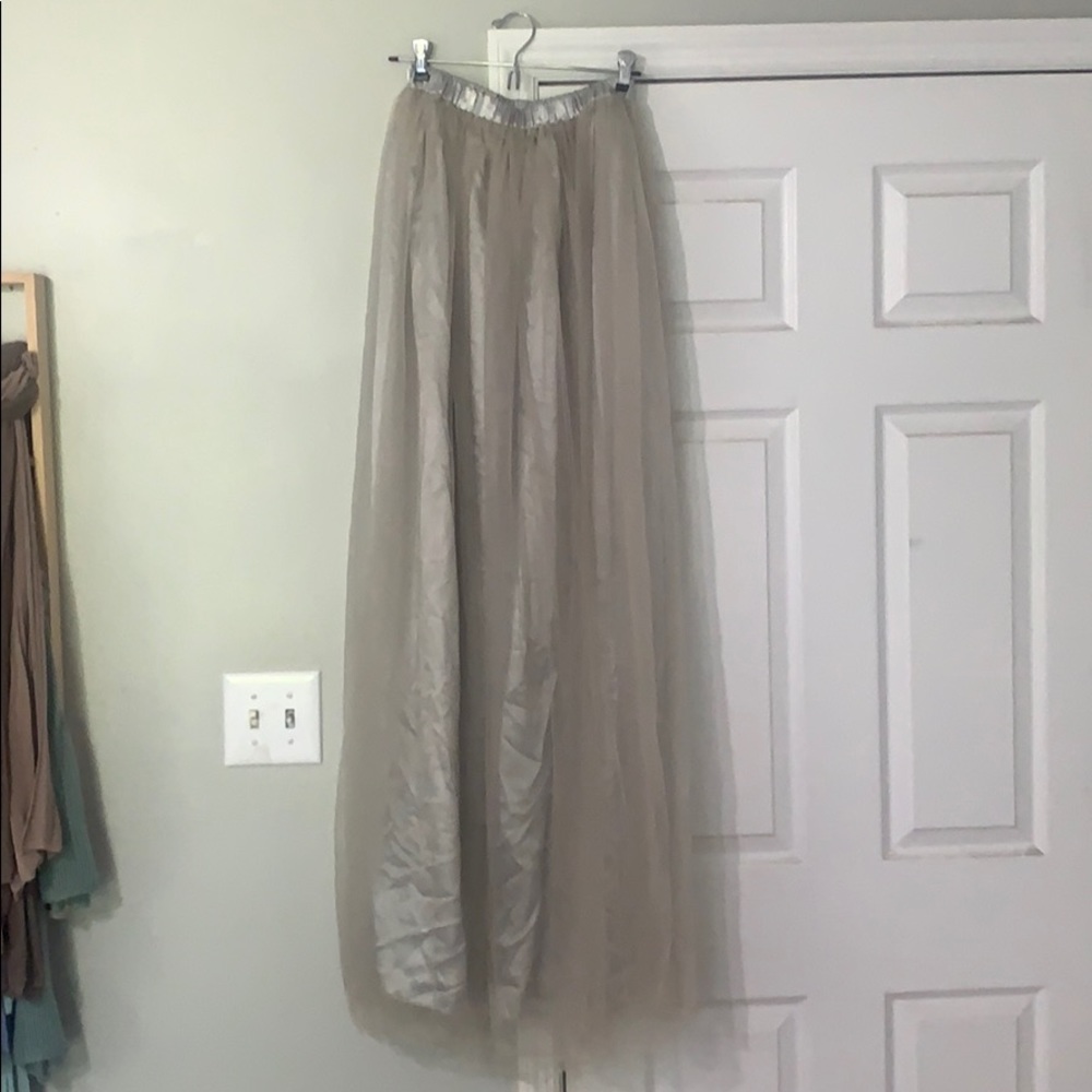 Gray Tulle Skirt